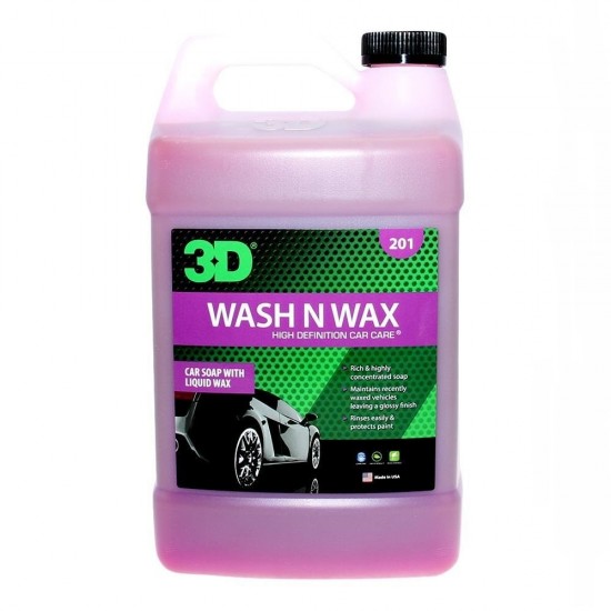 Sampon auto cu ceara 3D Wash N Wax 3.78ltr