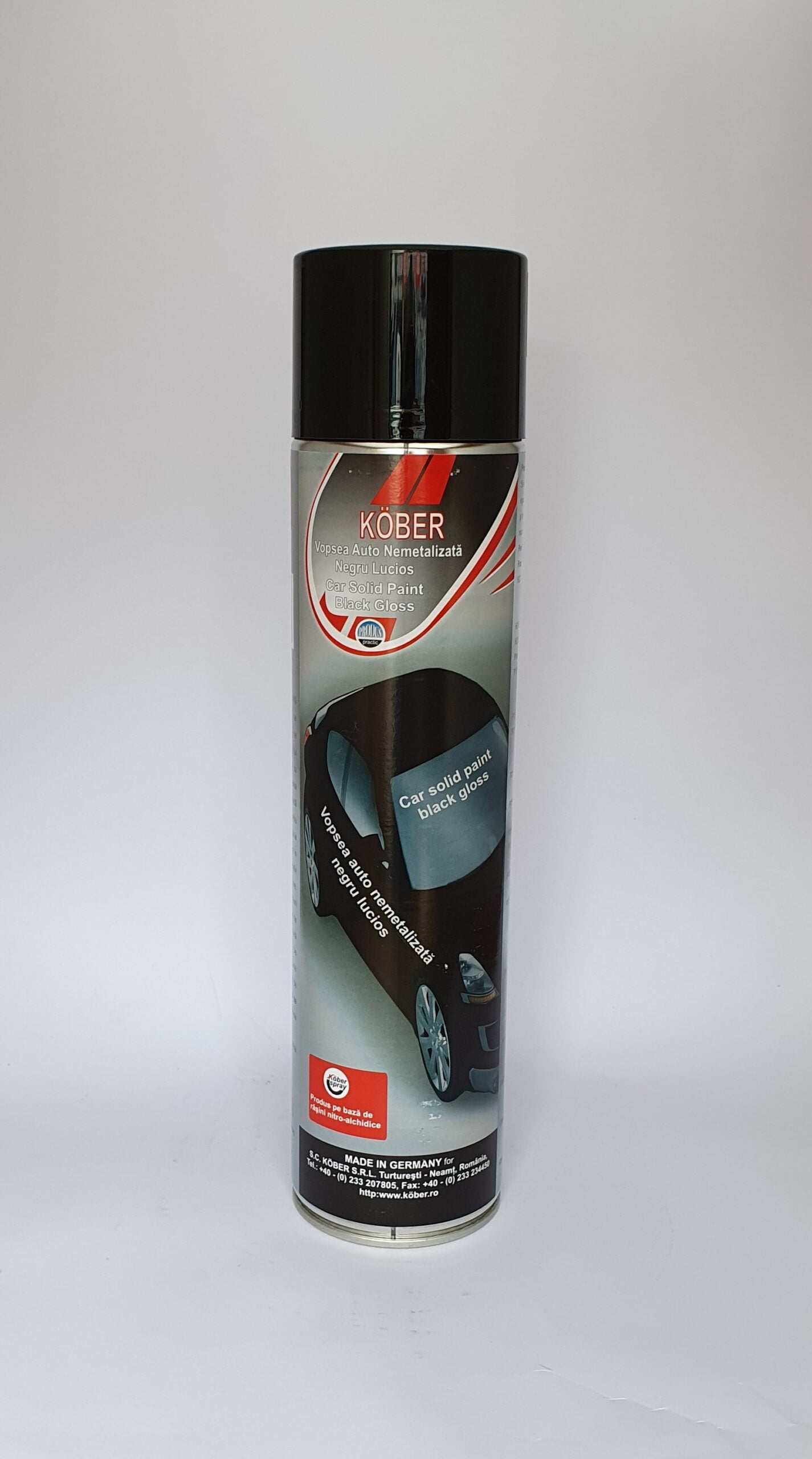 Spray-Kober-negru-lucios Spray Vopsea Auto, Negru Lucios, Kober, 600 ml - imagine 1