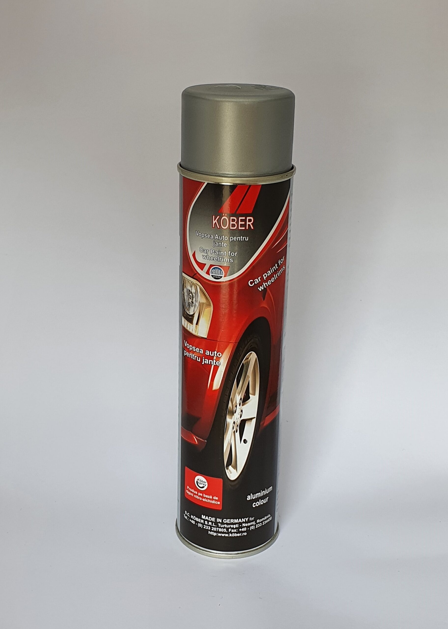 Spray-Kober-vopsea-jante Spray Vopsea pentru jante auto, Argintiu, Kober, 600 ml - imagine 1