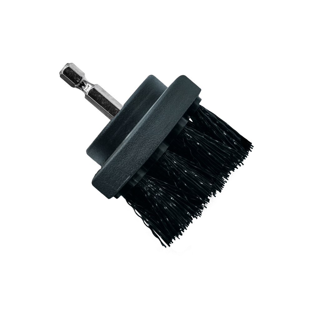 adbl_perie_medie_rotund_pentru_textile_50mm_twister_medium_carhub Perie medie textil cu adaptor bormasina Adbl 50mm - imagine 1