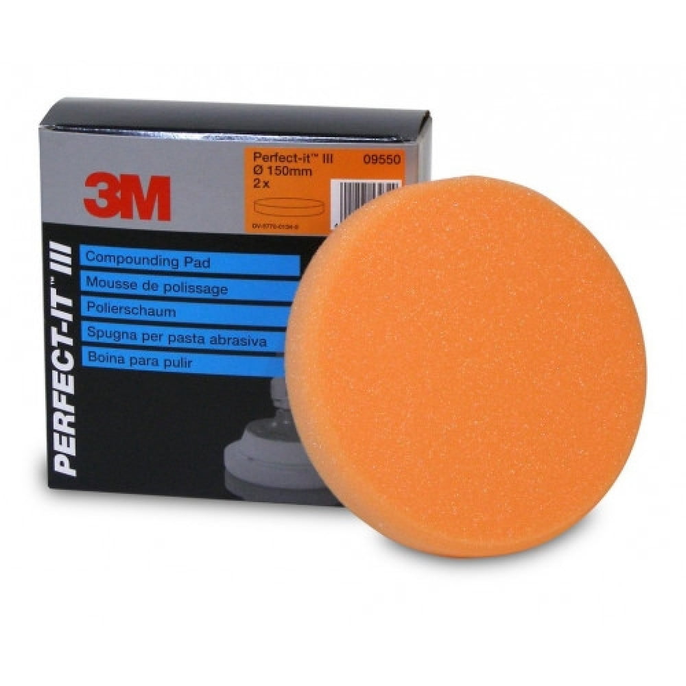 burete_polish_abraziv_3m_compounding_pad_portocaliu_150mm_09550_carhub Burete polish abraziv 3M Compounding Pad 150mm - imagine 1