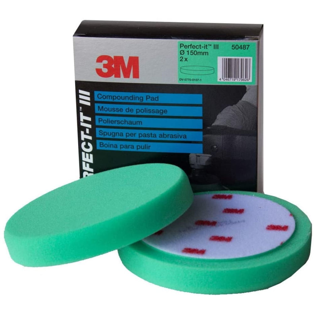 burete_polish_abraziv_3m_compounding_pad_verde_150mm_50487_carhub Burete polish abraziv verde 3M Compounding Pad 150mm* - imagine 1