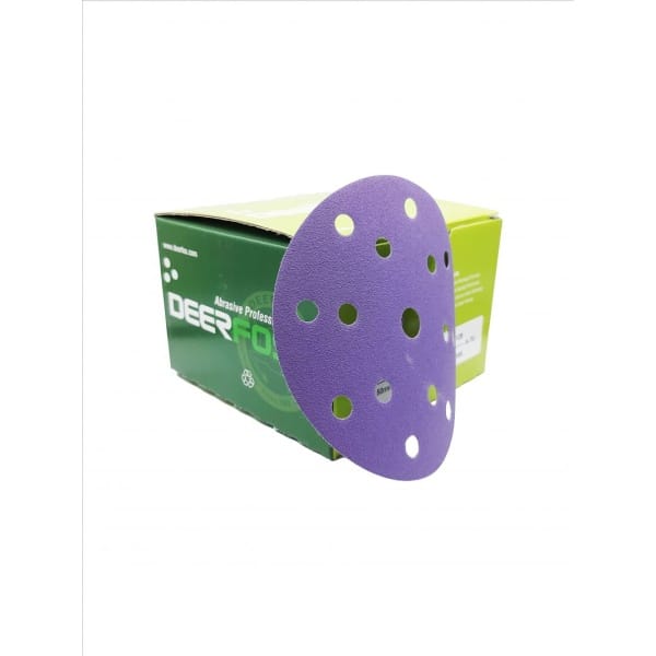 DEERFOS Disc ceramic velcro 150 mm 15 holes - P180