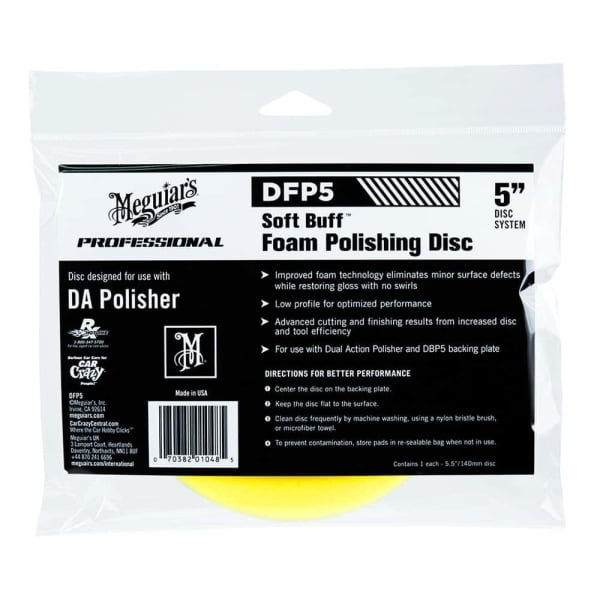 Burete polish moale 5" - Meguiar's DA Foam Polishing Disc 5" DFP5