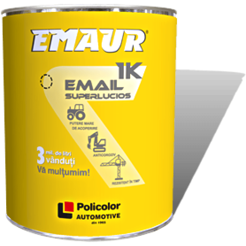 emaur-email-superlucios-1k-800x800w Vopsea Auto Policolor Negru Mat Superplast - imagine 1