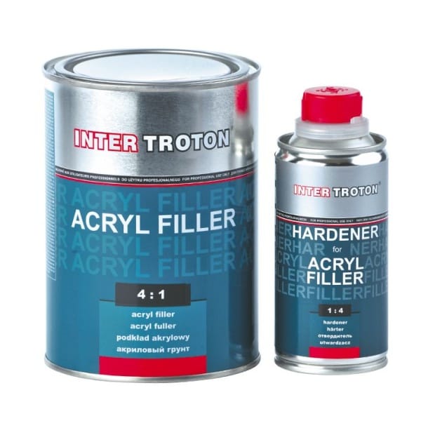 Intertroton filler acrilic HS cu intaritor 4:1 alb 1 L