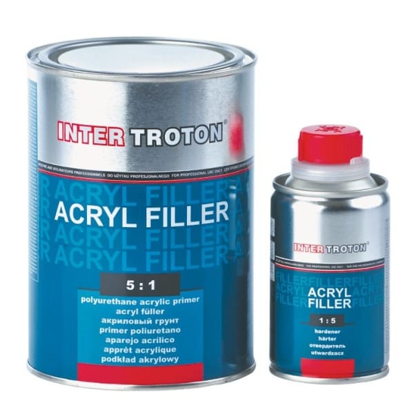 Intertroton filler acrilic HS cu intaritor rapid 5:1 rosu 3 L