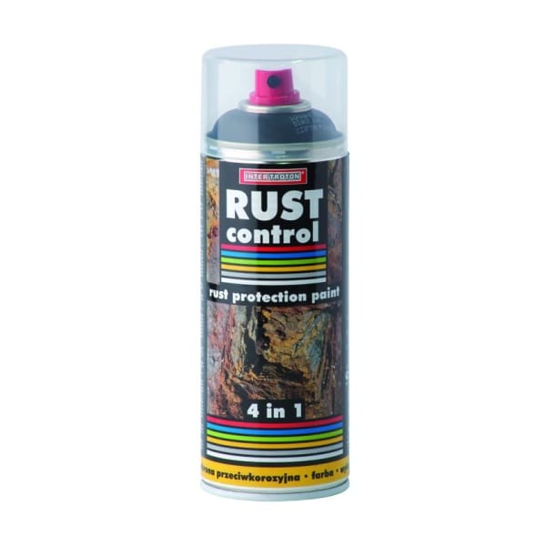 Intertroton spray rust control 4 in 1 RAL 9005 negru 400 ml