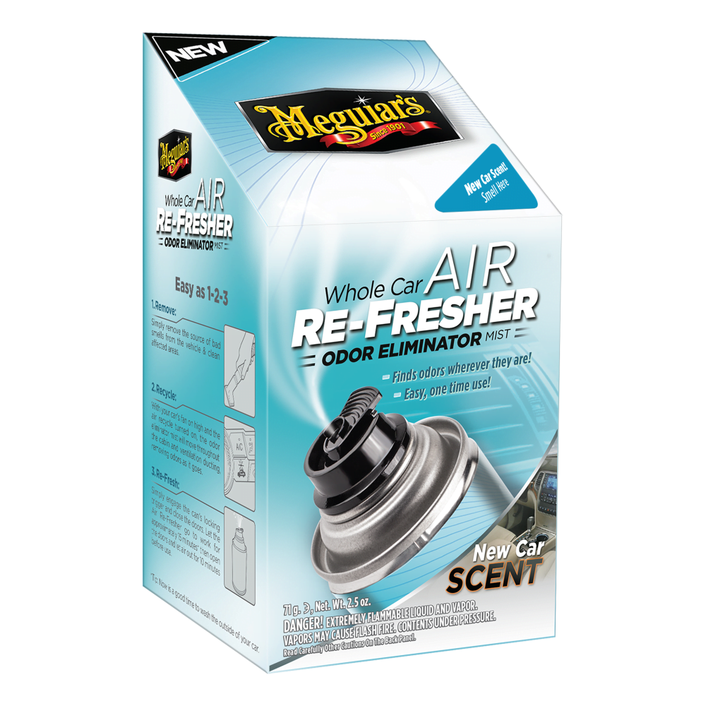 Meguiar's Whole Car Air Re-Fresher Odor Eliminator Mist - New Car Scent, G16402 - imagine 1