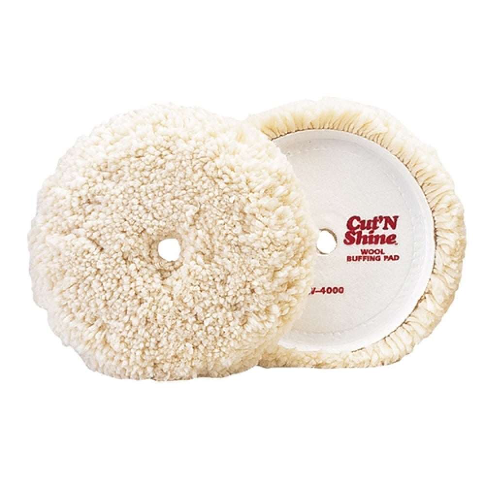 meguiars-cut-n-shine-wool-cutting-pad-8 Blana de oaie pentru polishat cu masina rotativa - Soft Buff Rotary Wool Pad 8" Meguiar's WRWC8 - imagine 1