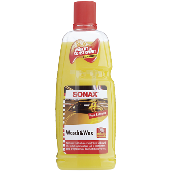 Sampon auto cu ceara Sonax Wasch & Wax 1000ml, 313341