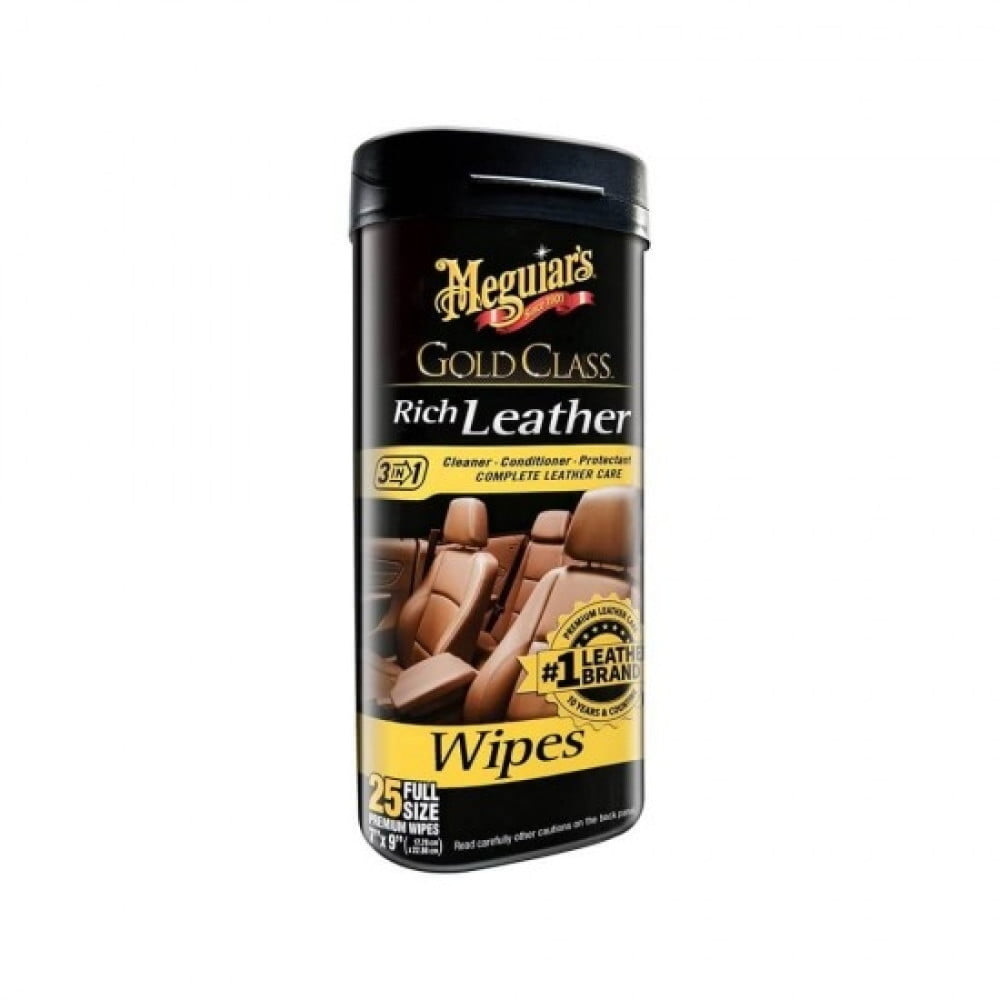 Servetele umede curatare si hidratare piele Meguiar's Gold Class Rich Leather Wipes G10900 - imagine 1