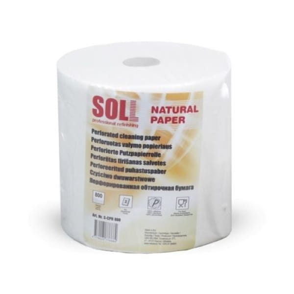 Soll Servetele albe 2 straturi 25 x 26 cm rola 800 buc