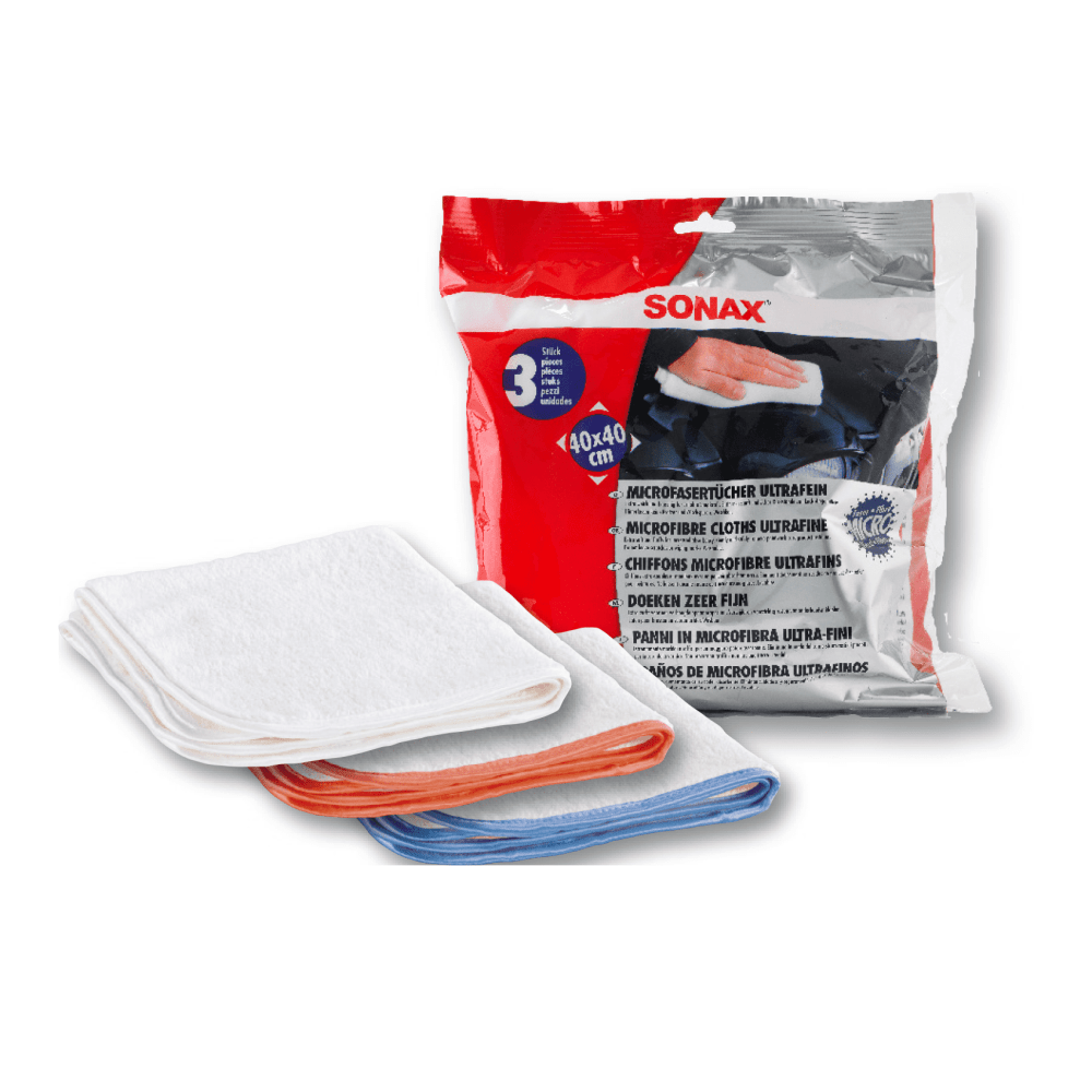 sonax_set_3_lavete_din_microfibra_extrafina_450700_carhub Lavete din microfibra extrafina, 3 bucati Sonax - imagine 1