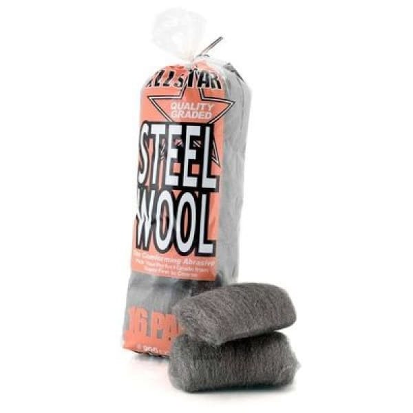 Burete extra fin din lana de otel pentru slefuire AllStar Steel Wool #000, set de 16 bucati